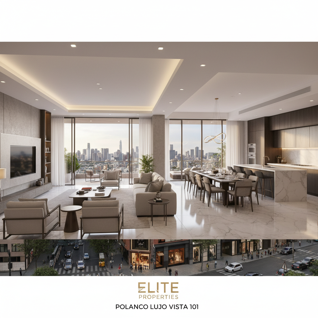 Departamento de lujo con vista panorámica en Polanco, CDMX