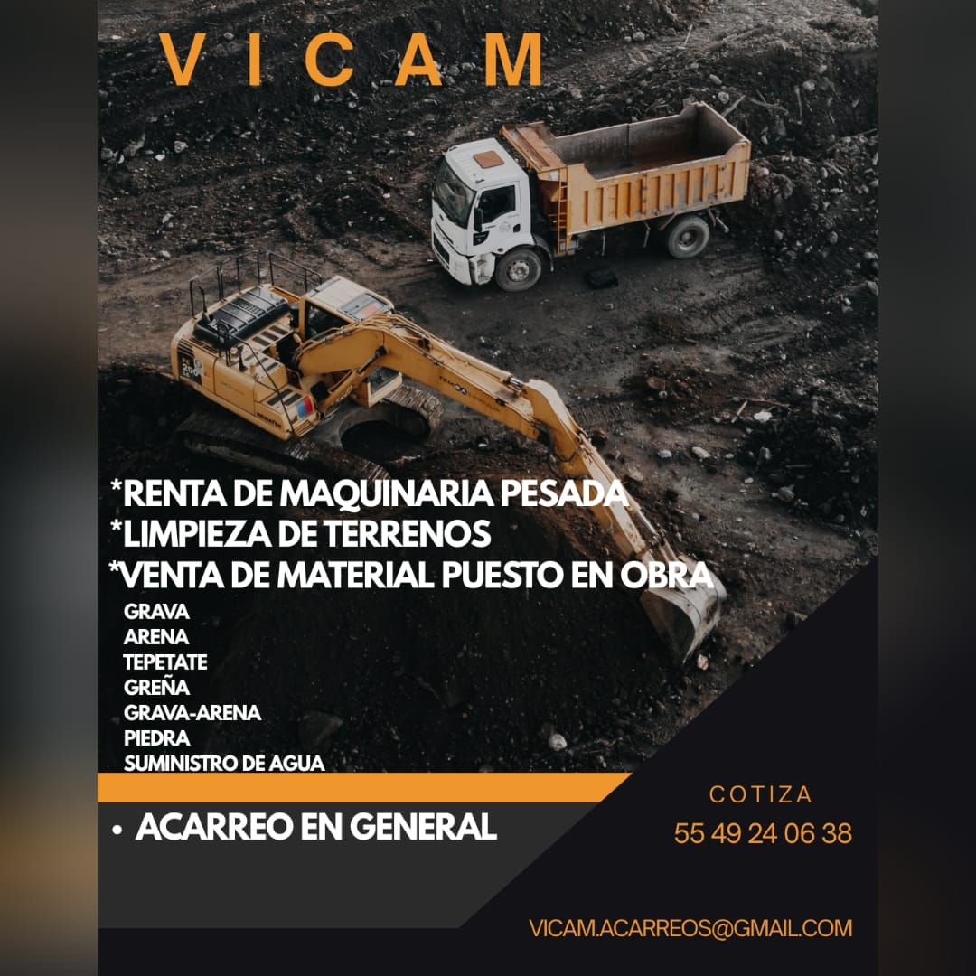 Acarreos maquinaria pesada Subministro vicam