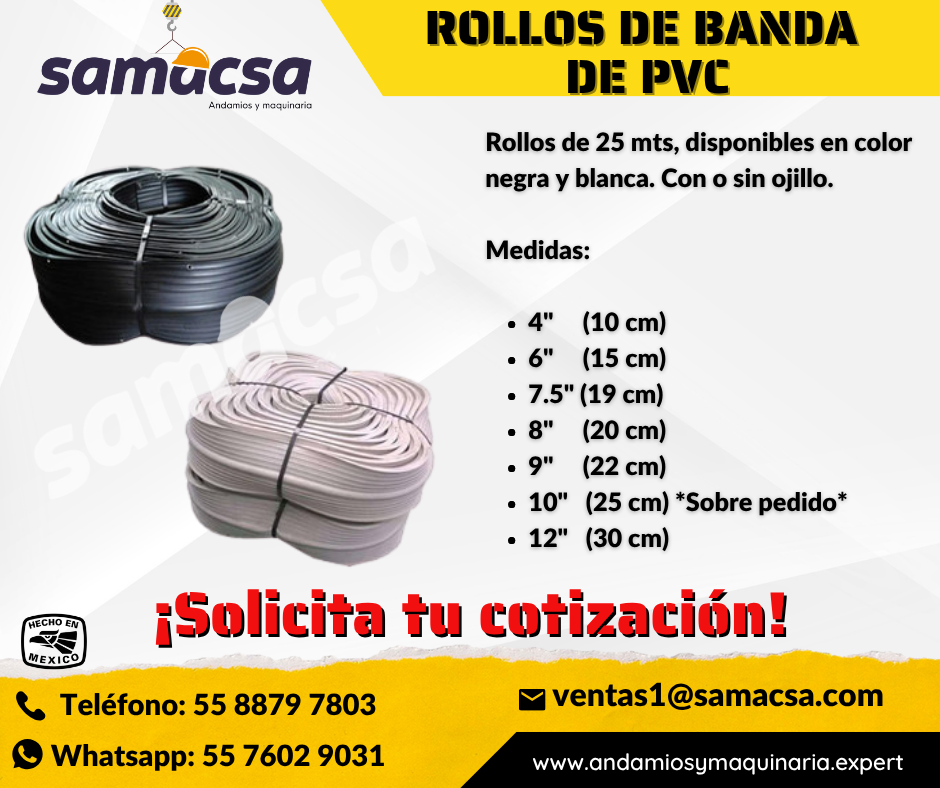BANDA O JUNTA DE PVC 25 ML - SAMACSA