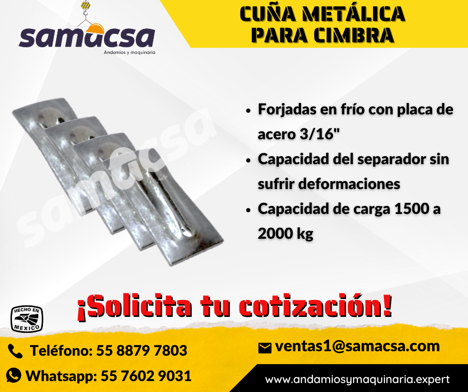 CUÑA METÁLICA PARA MOÑOS DE CIMBRA - SAMACSA