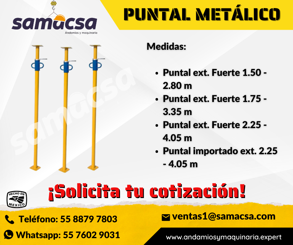 PUNTALES METALICOS PARA CIMBRA - SAMACSA
