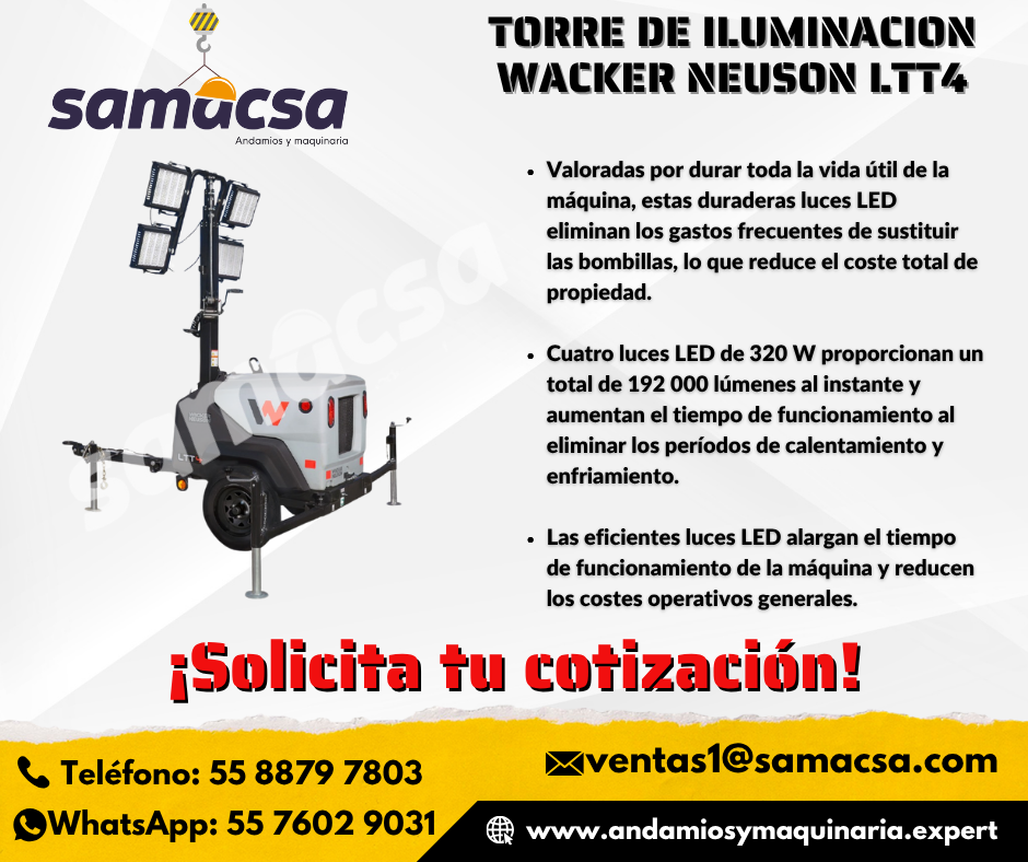 TORRE DE ILUMINACIÓN WACKER NEUSON LTT4 - SAMACSA