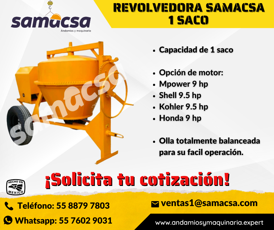 REVOLVEDORA DE CONCRETO 1 SACO - SAMACSA