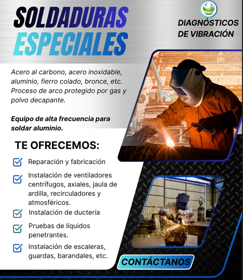 Servicio de soldaduras especiales