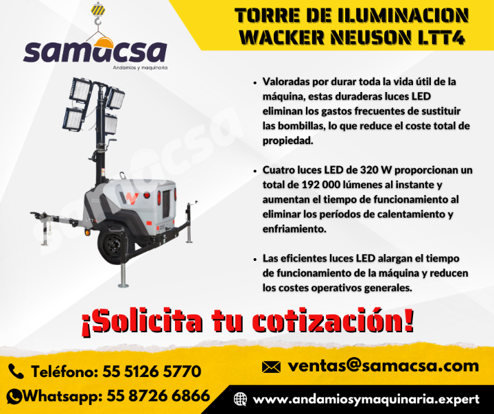 ¡Ilumina tus proyectos con Wacker Neuson!