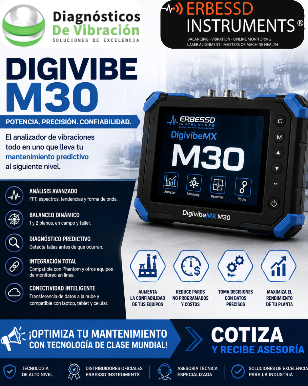 Digivibe M30 Analizador de vibraciones