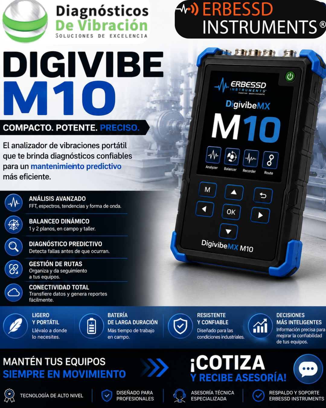 Digivibe M10 Analizador de vibraciones