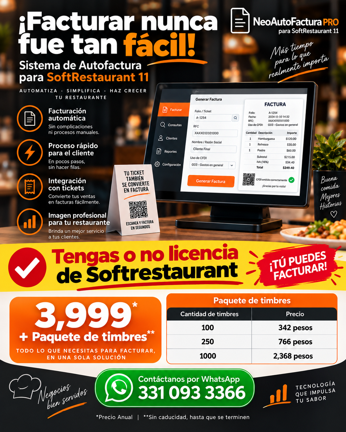 Sistema de AutoFacturación para SoftRestaurant 11