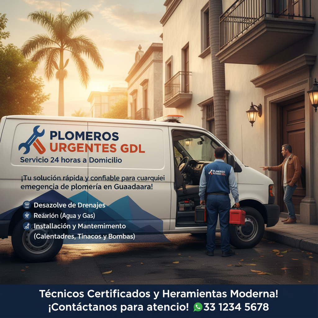 Plomeros Urgentes Guadalajara | Servicio 24 horas a Domicilio