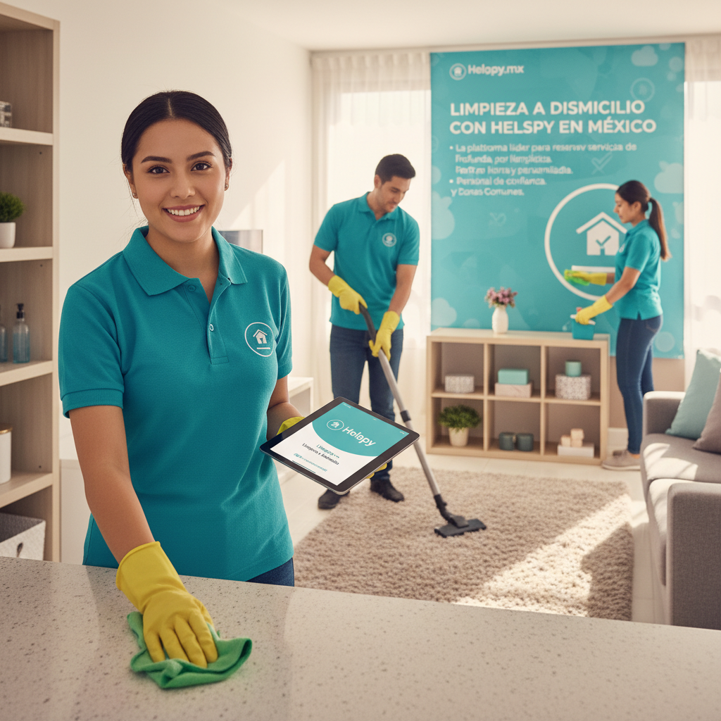 Limpieza a domicilio con Helpsy en México