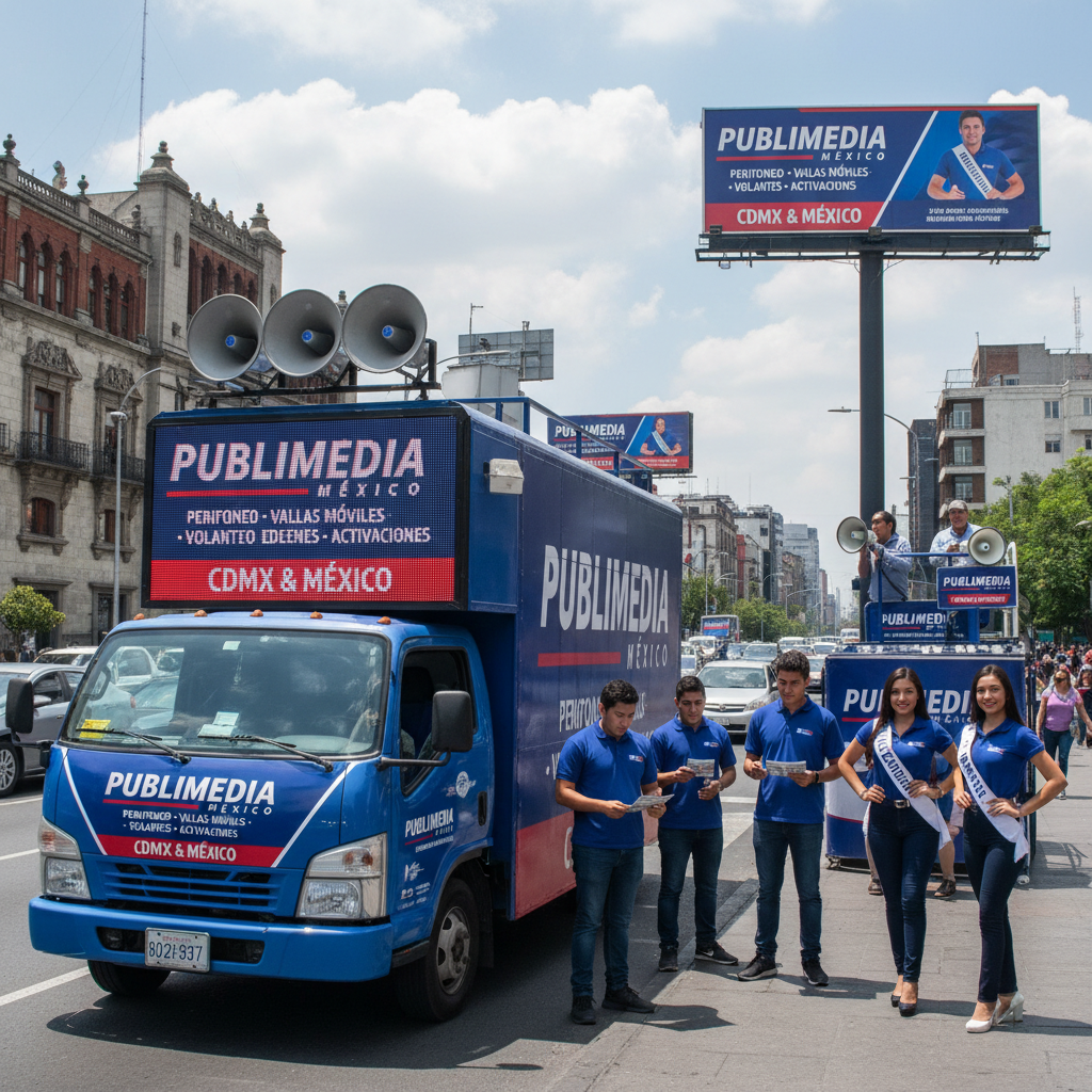 Perifoneo, Vallas Móviles, Volanteo, Edecanes y Activaciones en CDMX y México