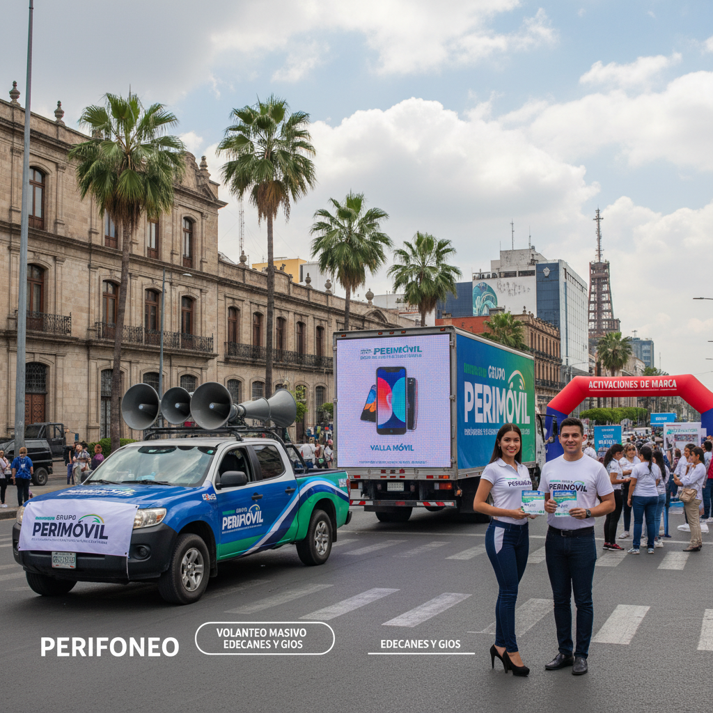 Publicidad con Perifoneo, Vallas Móviles, Volanteo y Edecanes en México