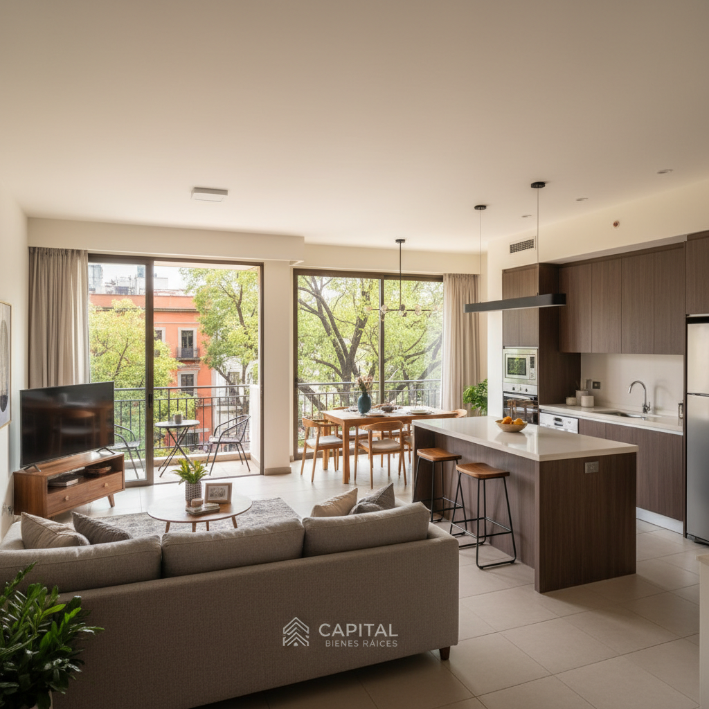 Espacioso Departamento Amueblado en Renta en Roma Norte, CDMX