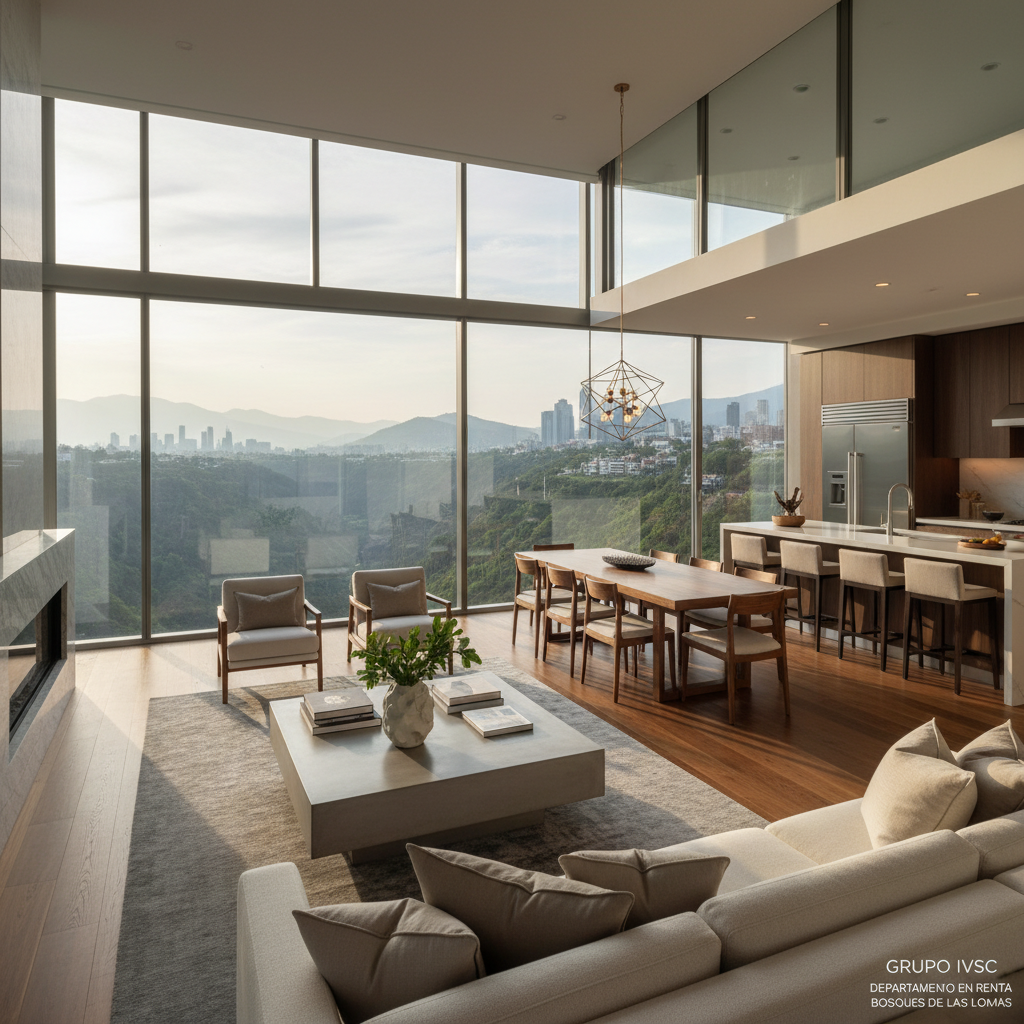 Departamento en Renta en Bosques de las Lomas con Vista Espectacular