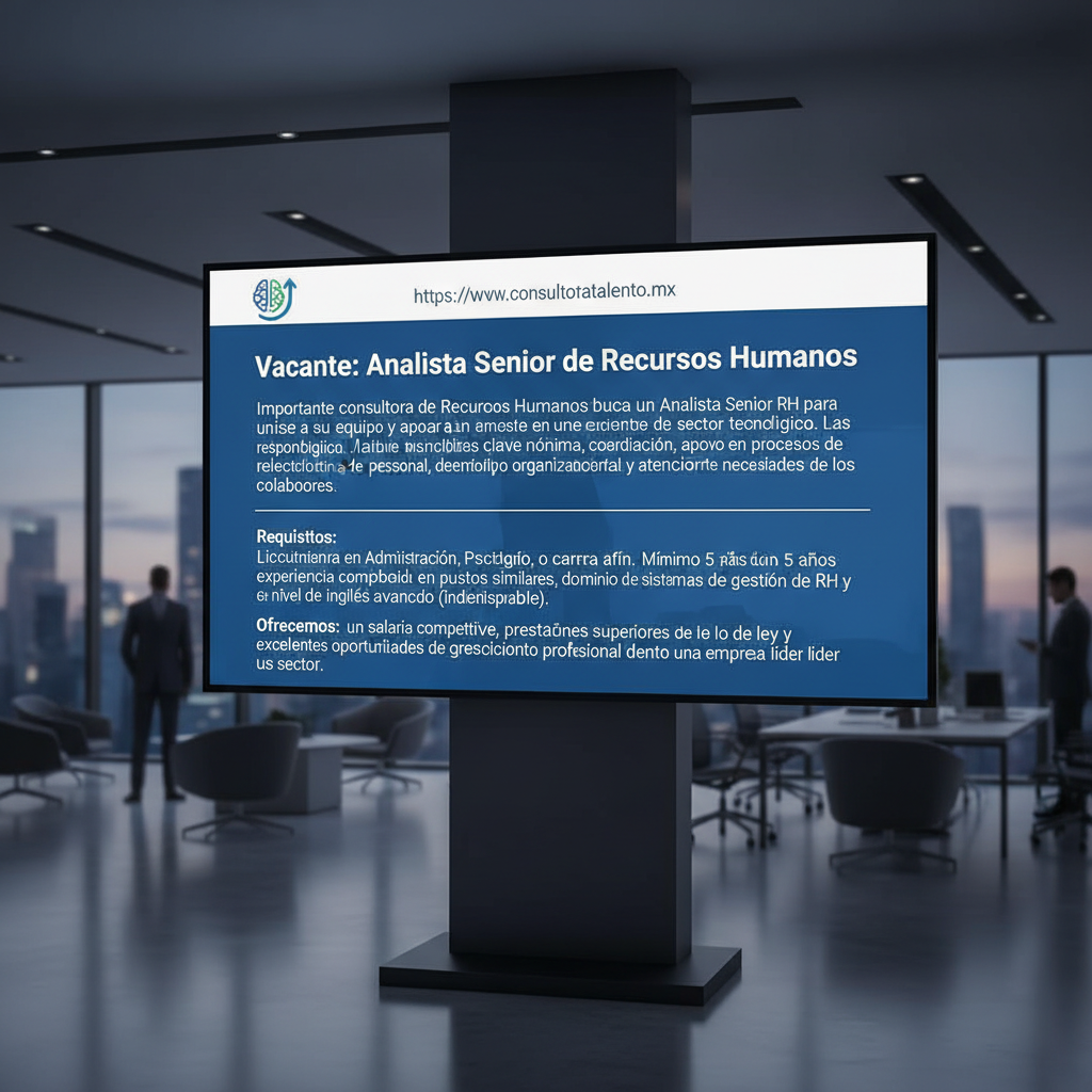 Vacante: Analista Senior de Recursos Humanos