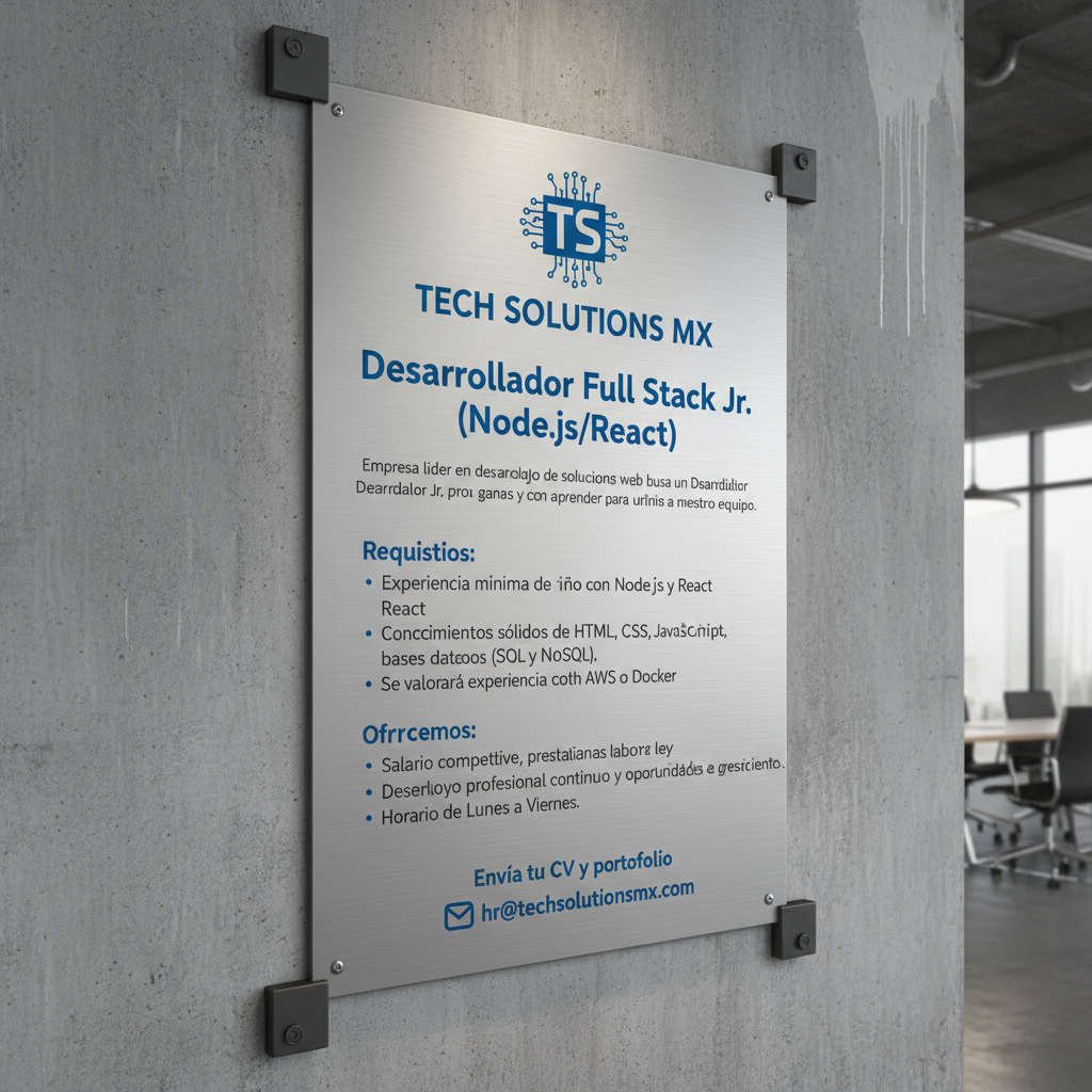 Desarrollador Full Stack Jr. (Node.js/React)