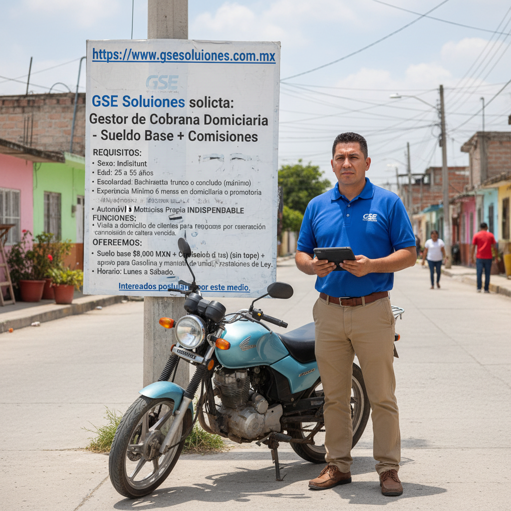 Gestor de Cobranza Domiciliaria - Sueldo Base + Comisiones