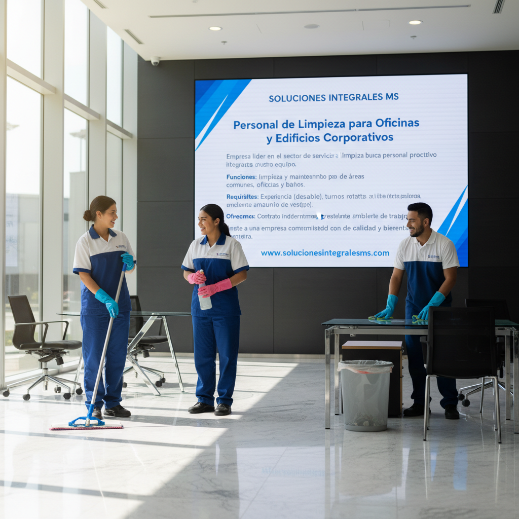 Personal de Limpieza para Oficinas y Edificios Corporativos