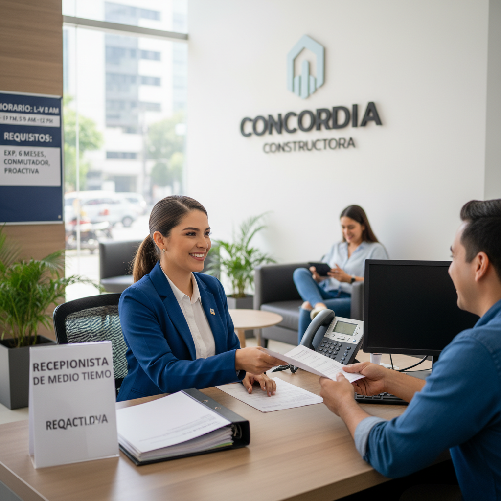 Recepcionista de medio tiempo