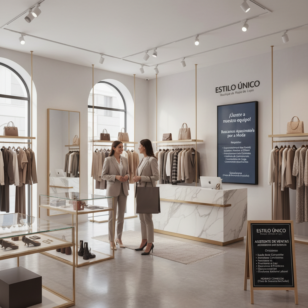 Asistente de Ventas para Boutique de Ropa de Lujo