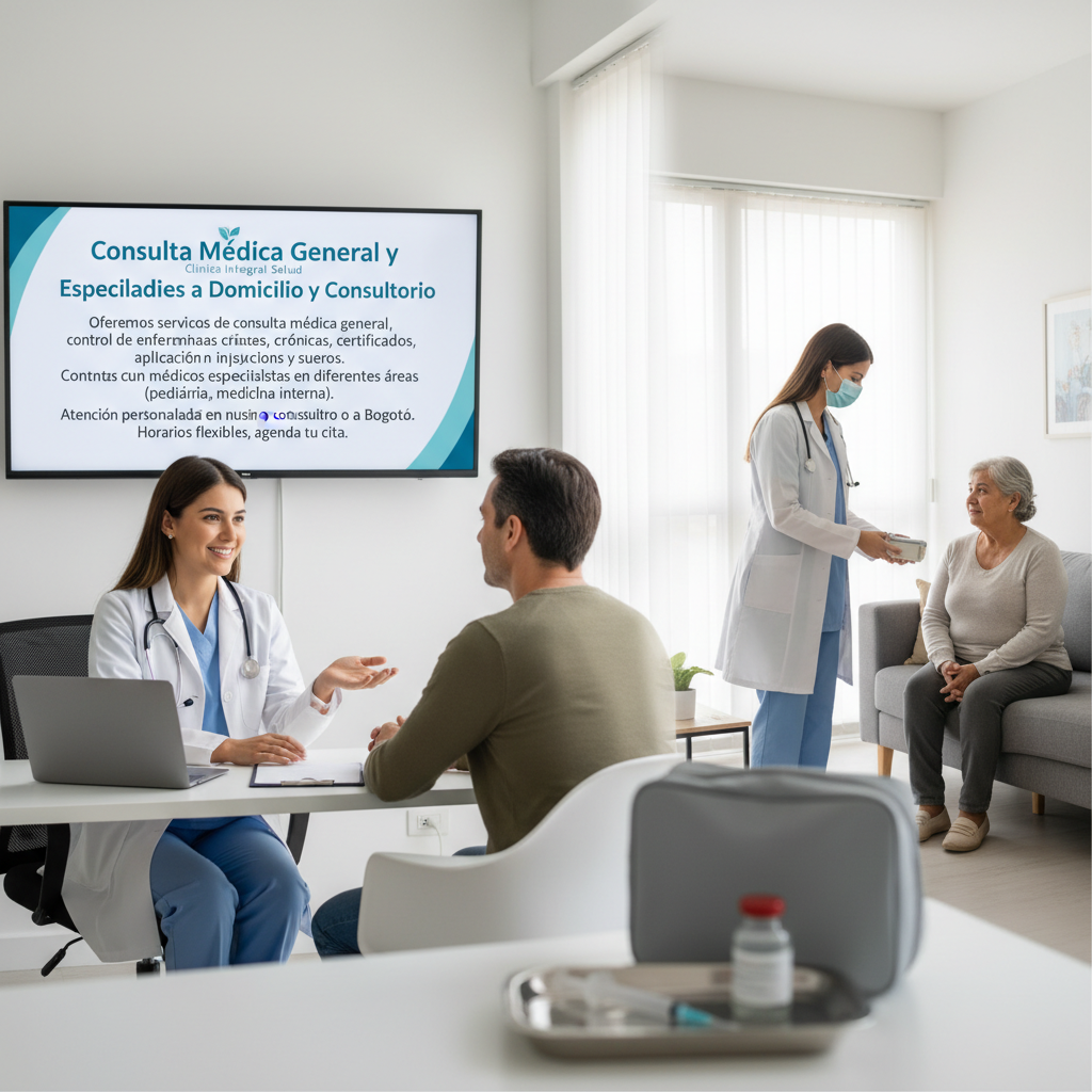 Consulta Médica General y Especialidades a Domicilio y Consultorio