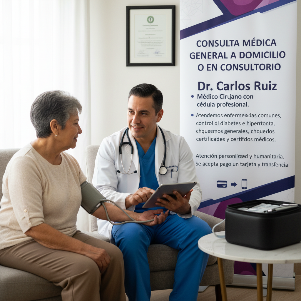 Consulta Médica General a Domicilio o en Consultorio