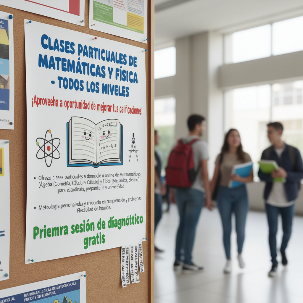 Clases Particulares de Matemáticas y Física - Todos los niveles