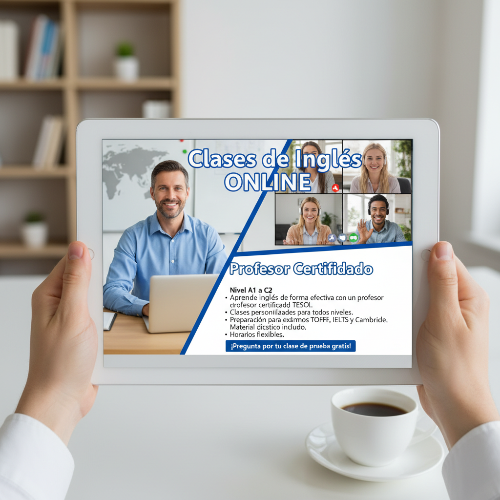 Clases de Inglés ONLINE - Profesor Certificado - Nivel A1 a C2