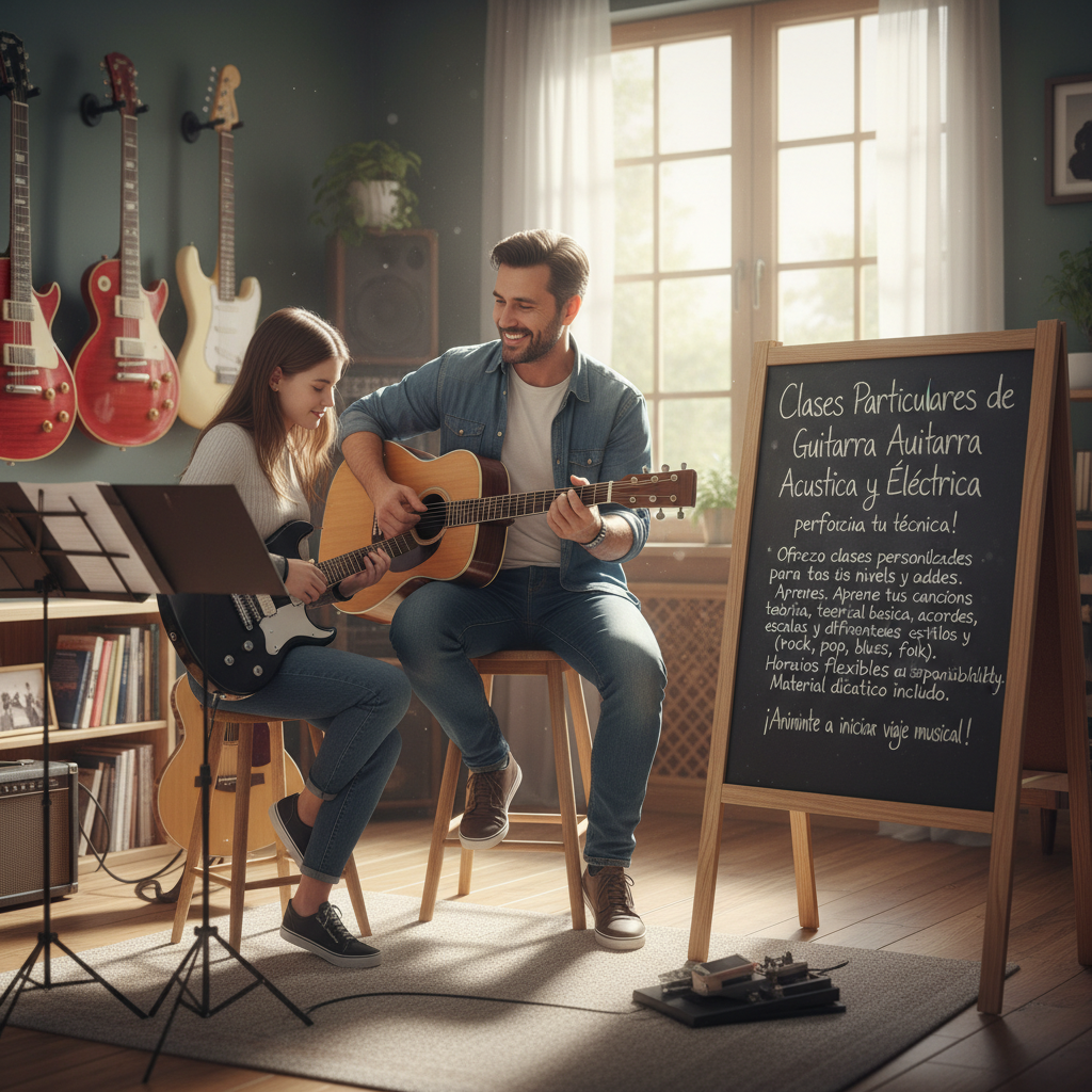 Clases Particulares de Guitarra Acústica y Eléctrica
