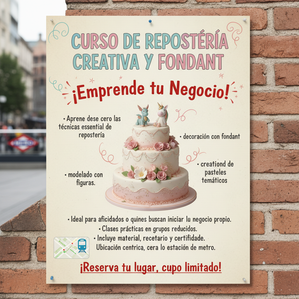 Curso de Repostería Creativa y Fondant - ¡Emprende tu Negocio!
