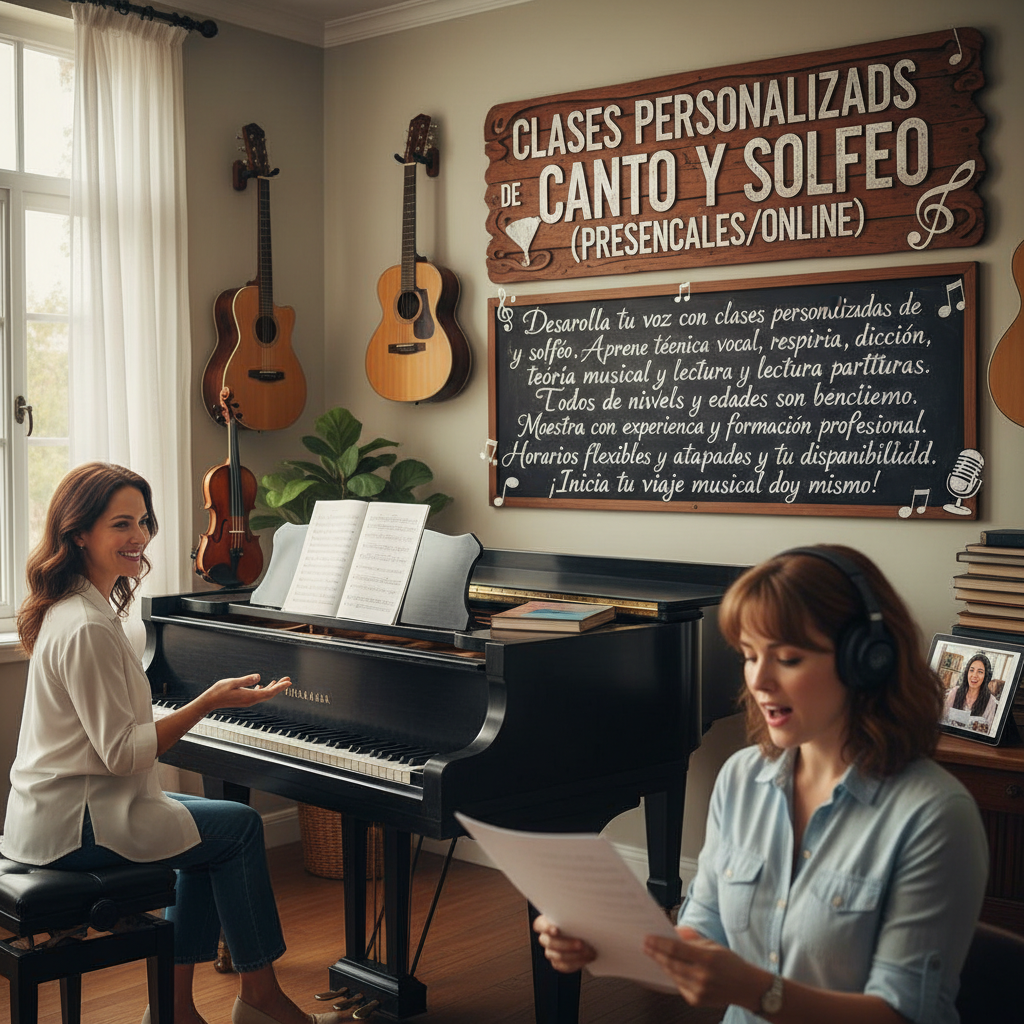 Clases Personalizadas de Canto y Solfeo (Presenciales/Online)