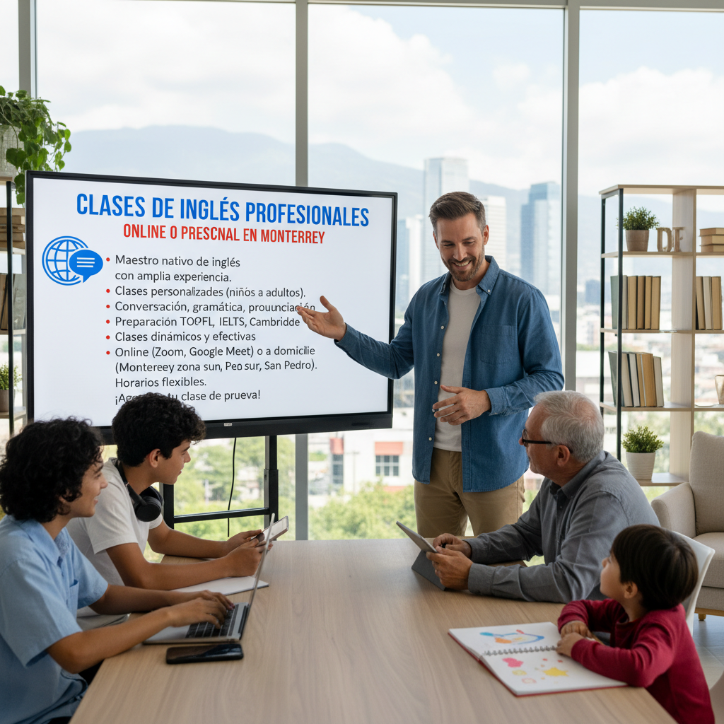 Clases de Inglés Profesionales Online o Presencial en Monterrey