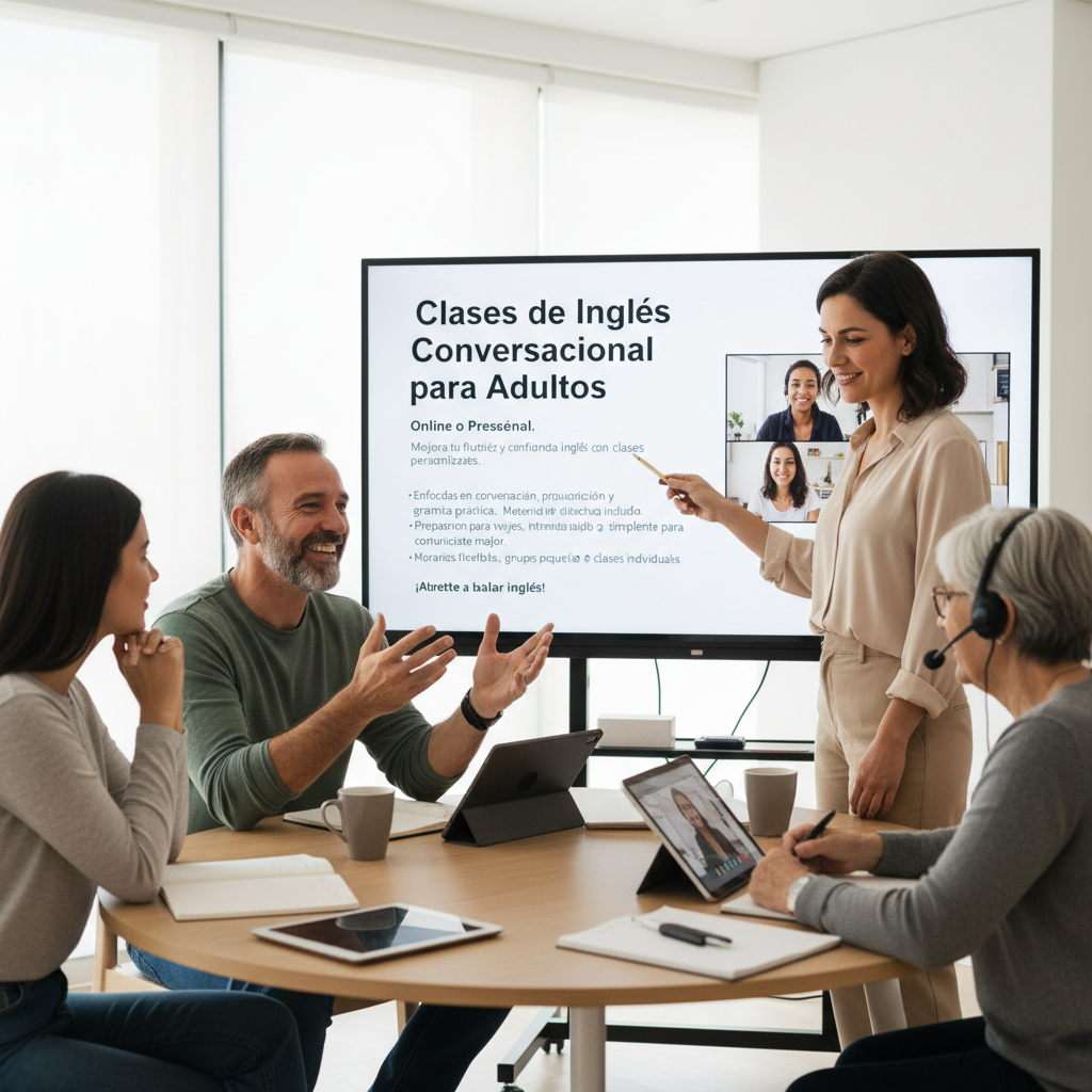Clases de Inglés Conversacional para Adultos - Online o Presencial