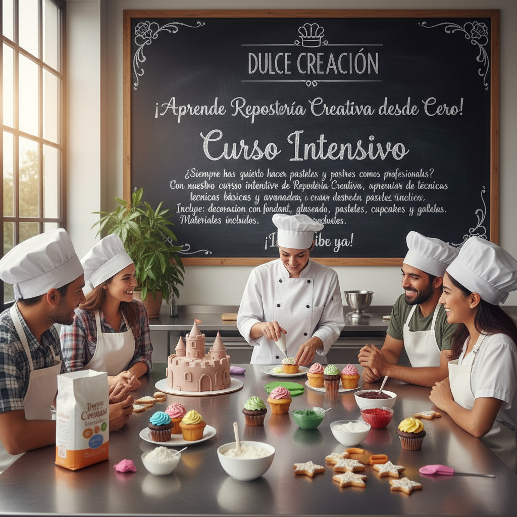 ¡Aprende Repostería Creativa desde Cero! Curso Intensivo