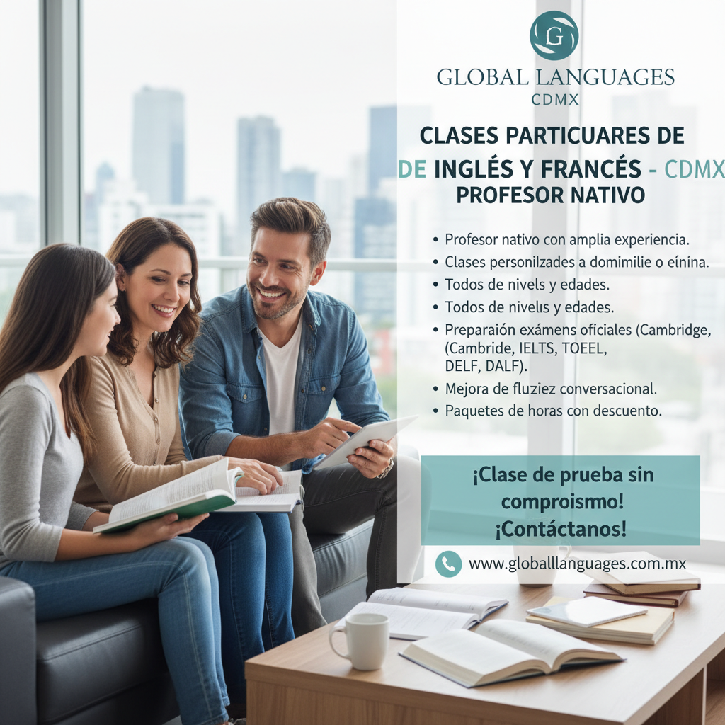 Clases Particulares de Inglés y Francés - CDMX - Profesor Nativo