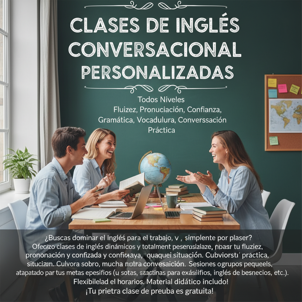 Clases de Inglés Conversacional Personalizadas - Todos los Niveles