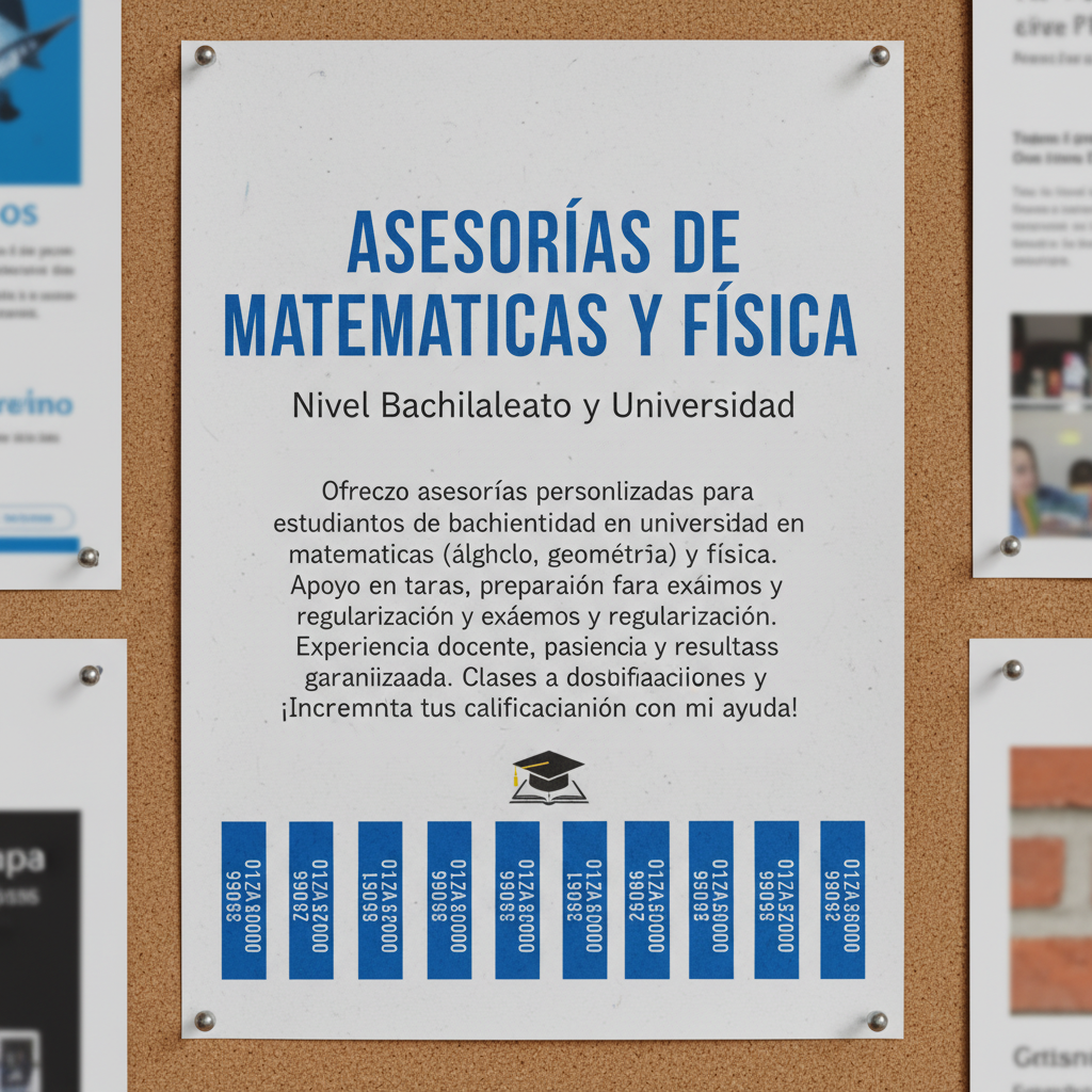 Asesorías de Matemáticas y Física - Nivel Bachillerato y Universidad